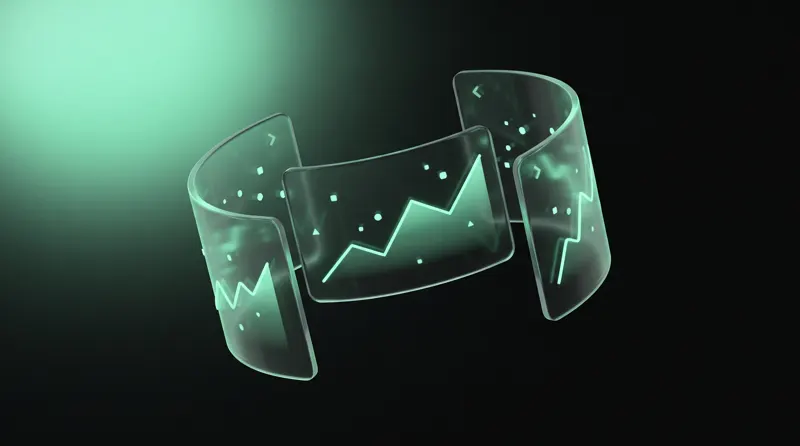 Abstract dark-green data panels representing Meta Pixel and Conversions API event tracking