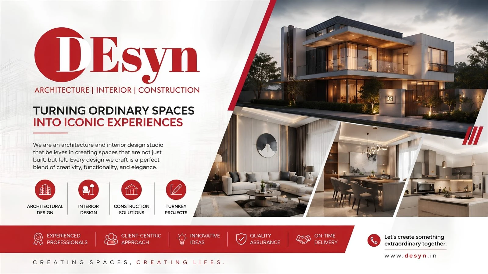 Desyn Interior brand and content identity — Fayaz Khan's architecture and interior practice