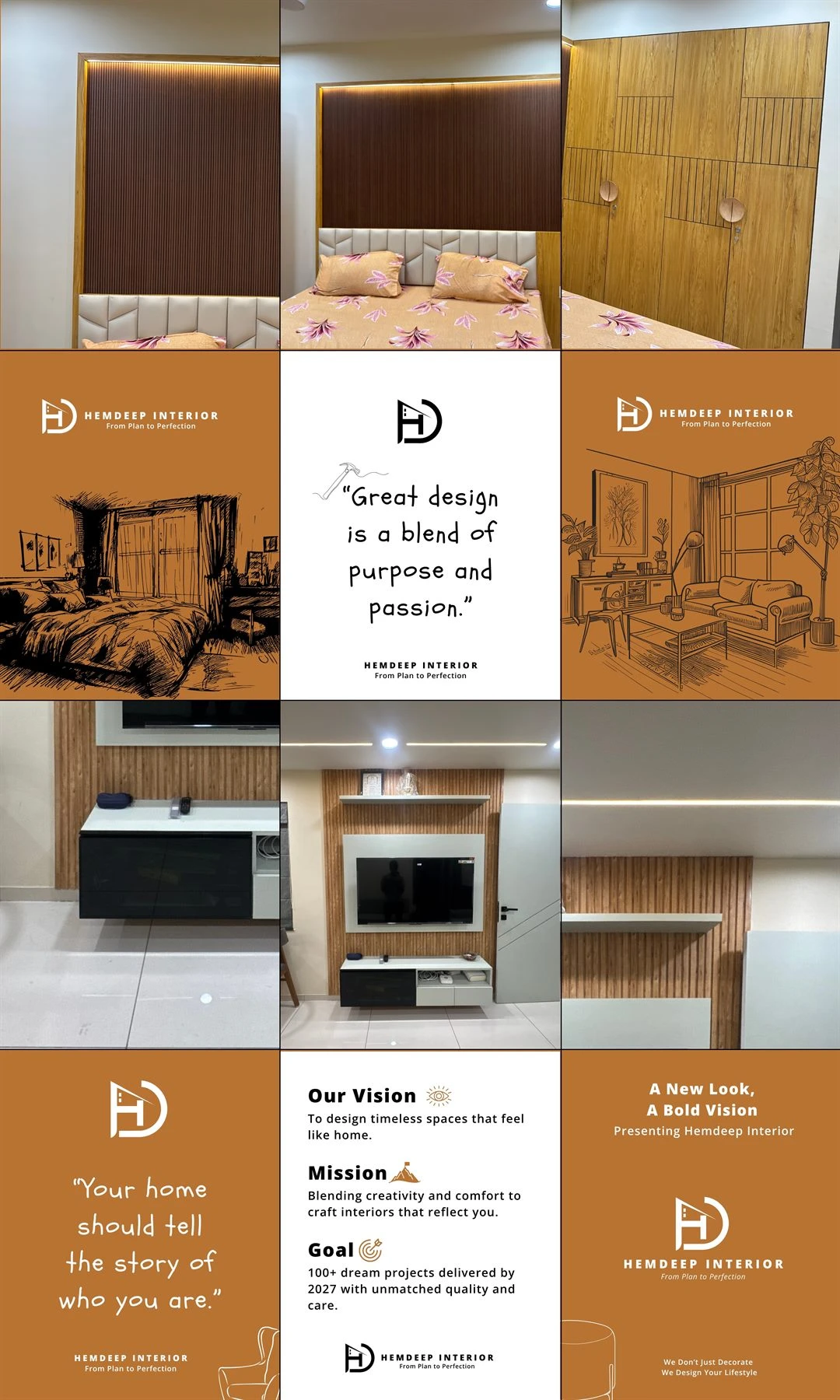 Hemdeep Interior Instagram Grid work by Safar Spectrum Media &mdash; Instagram feed grid