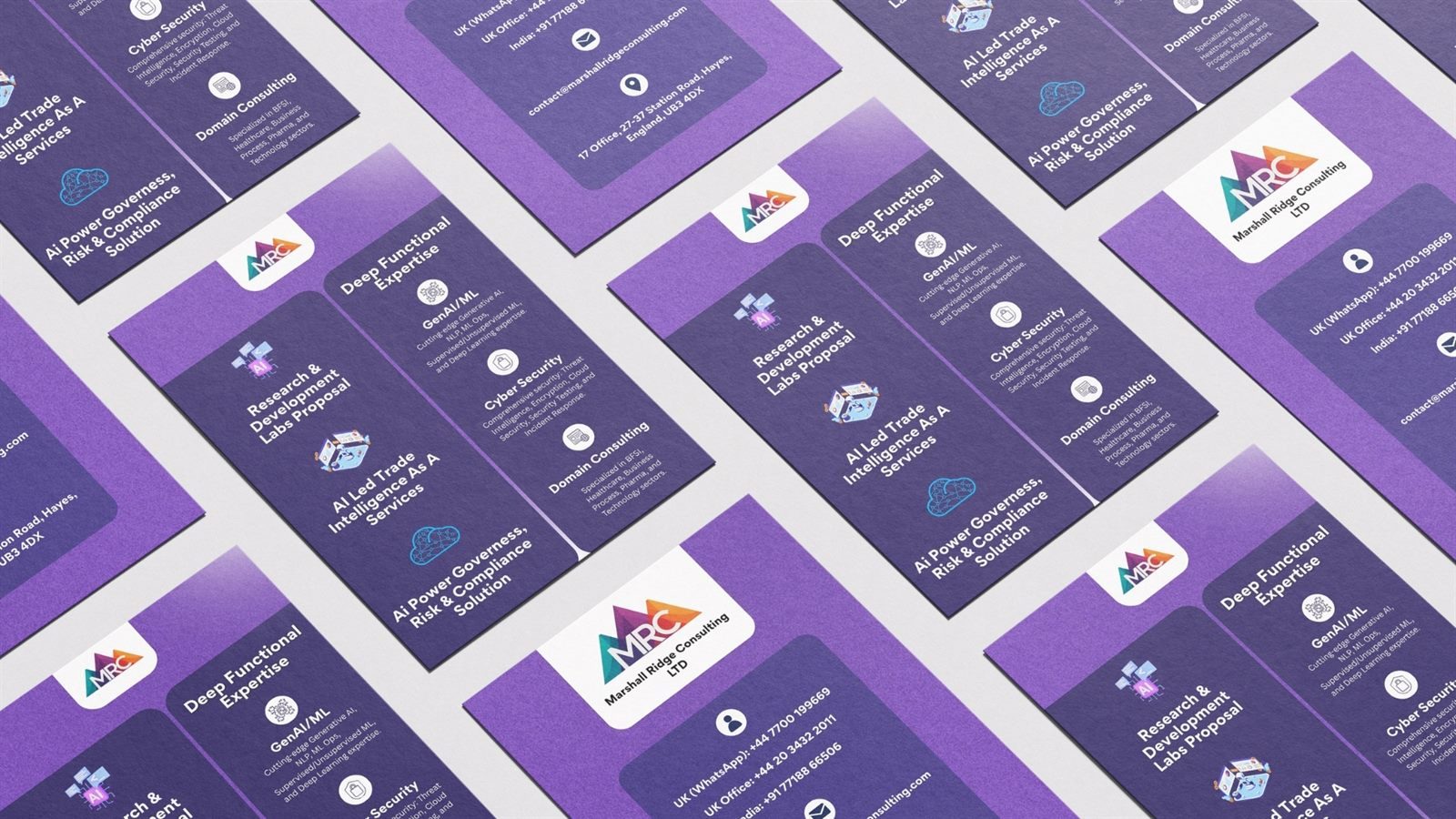 Marshall Ridge Consulting Print & Collateral work by Safar Spectrum Media
