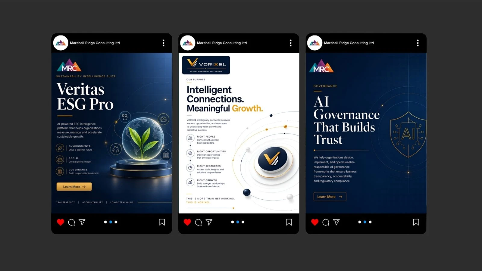 Marshall Ridge Consulting Social Media work by Safar Spectrum Media