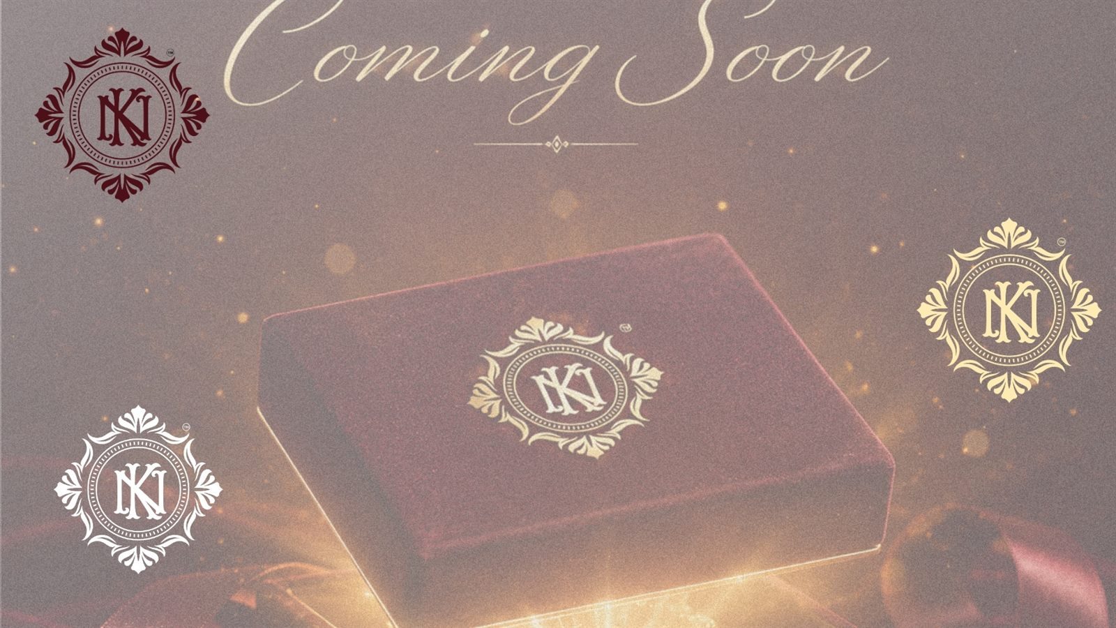 NK Creation brand identity — Maroon and cream jewellery brand palette and logo