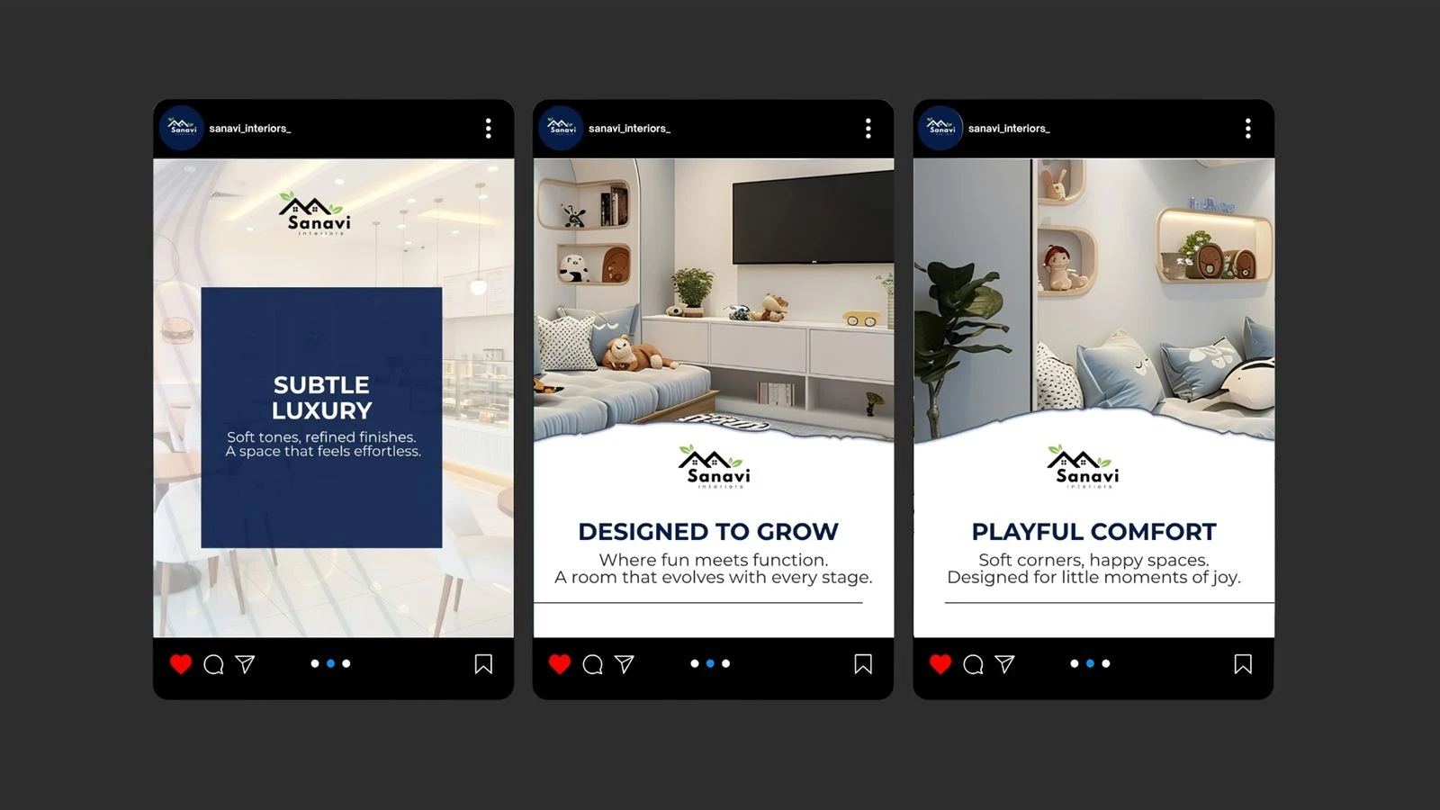 Sanavi Interiors Social Media work by Safar Spectrum Media