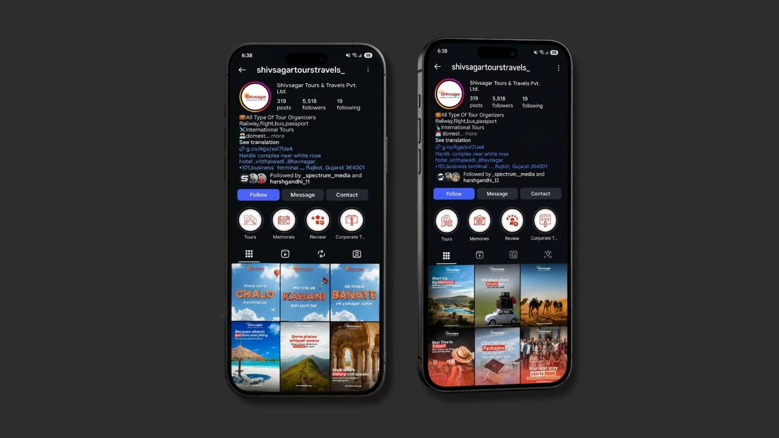 Shivsagar Tours & Travels Social Media work by Safar Spectrum Media