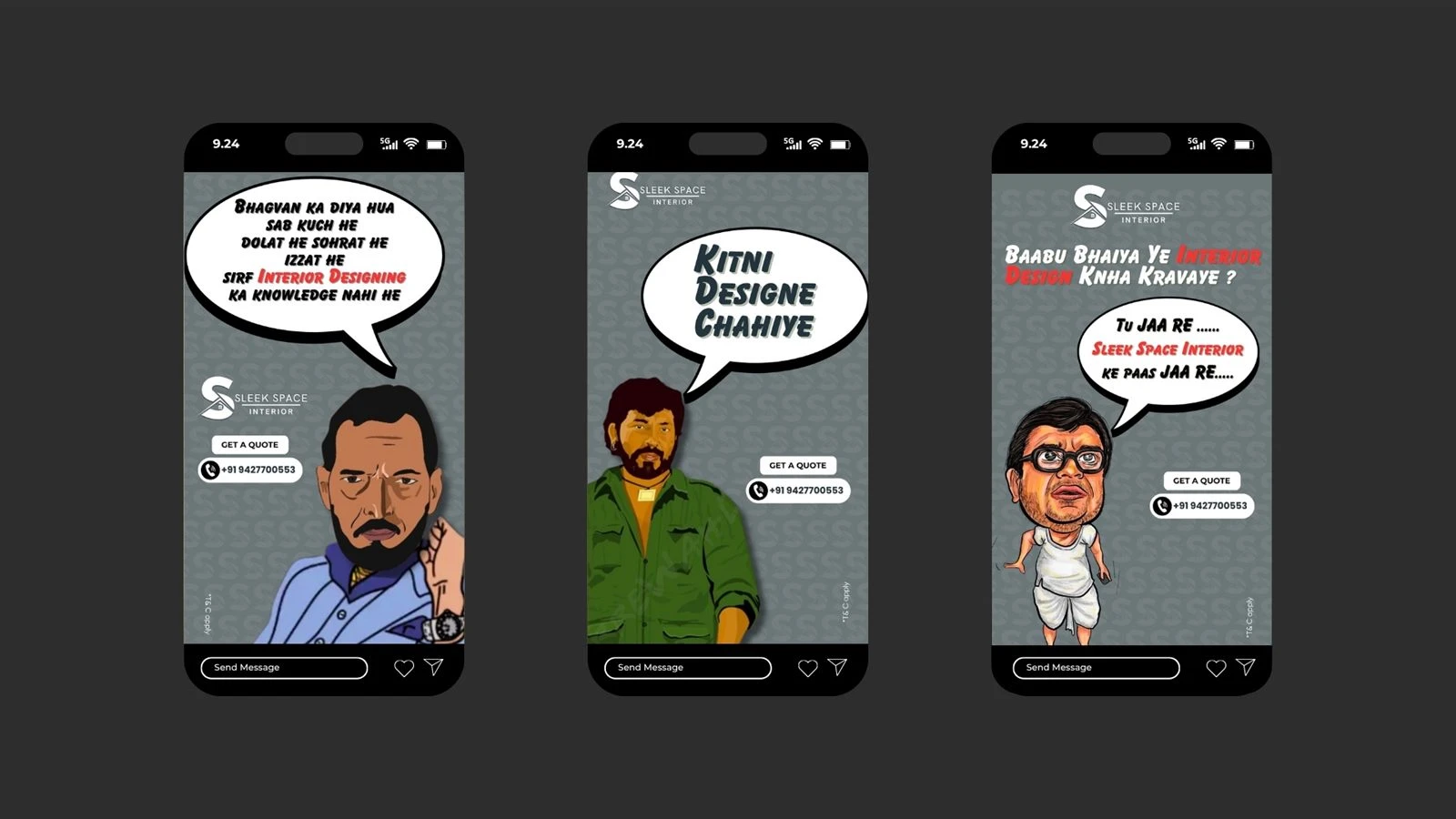 Sleek Space Interior Social Media work by Safar Spectrum Media